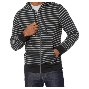Pull à capuche en molleton 100% coton pour hommes, veste d'hiver confortable et respirante de haute qualité, haut brodé à fermeture éclair - Product Image 2