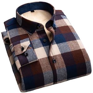 Camisa de Franela a Cuadros de Manga Larga de Algodón Casual para Hombre, Nueva, Venta Directa de Fábrica, para Uso Diario, Ropa Masculina - Product Image 1