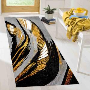 Tapis imprimé moderne gris, motif marbré japonais, décoration de couloir de luxe, avec tapis à poils doux - Product Image 4