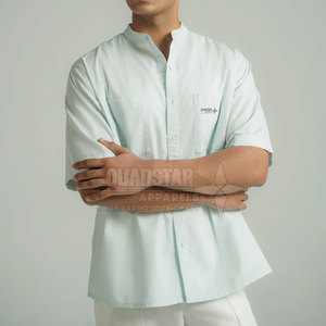 เสื้อเชิ้ตผู้ชายคอตั้งติดกระดุม ระบายอากาศได้ดี ดีไซน์ปรับแต่งได้ ผลิตจากผ้าฝ้าย 100% เป็นมิตรกับสิ่งแวดล้อม และแห้งเร็ว - Product Image 2