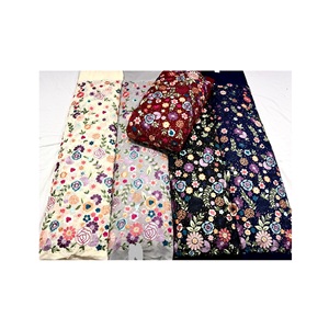 Top Quality Embroidery Nine Needle Work Apparel Wedding Special Occasion Georgette <b>Fabric</b> - Product Image 1