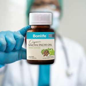 Bonlife 500mg Aceite de Sacha Inchi Rico en Omega 3 6 9 para el bienestar metabólico e inmunológico (60 cápsulas de cápsulas blandas vegetales) - Product Image 1