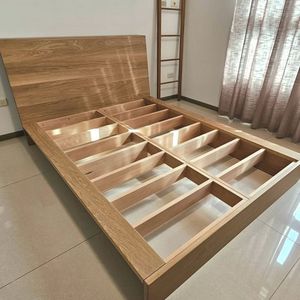 Modern Teak Storage <b>Bed</b> <b>Frame</b> <b>Platform</b> <b>Bed</b> Solid Wood Bedroom Furniture Custom Size Indonesia Manufacturer - Product Image 1
