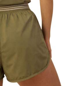 Conjunto de Dos Piezas de Camiseta de Cuello Redondo Verde Oliva y Pantalones Cortos con Cordón para Mujer, Ropa Deportiva Informal, Ropa Deportiva de Verano - Product Image 6