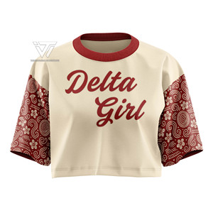 Delta grec | Sigma | Vêtements Theta Sorority prêts à être expédiés T-shirt surdimensionné sublimé à thème africain - Product Image 1