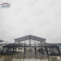 Tente d'atrium transparente en PVC de haute qualité pour événements de mariage et fêtes, avec structure en aluminium, résistante aux intempéries quatre saisons, aux UV et ignifuge
