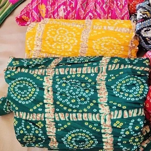 Rakhi spécial en gros Lot Chinon soie Bandhej imprimer Dupatta 2.25 mètres taille libre-mariage retour demoiselle d'honneur cadeau faveur article - Product Image 4