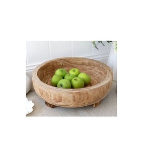 Bol en bois écologique Grands bols ronds en bois pour table à manger Bol en bois de taille personnalisée bon marché - Product Image 2