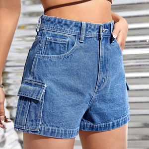 Shorts en jean pour femmes vintage sexy Y2K de haute qualité, poches à rabat, multifonctionnels, décontractés pour femmes, streetwear d'été - Product Image 2