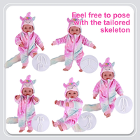 Poupées réalistes Babeside Mia de 17 pouces, pas chères, avec squelette posable, corps souple, nouveau-né