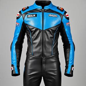 Combinaison en cuir deux pièces pour équipement de motard professionnel | Traitement imperméable | Doublure amovible | Protection Touring multi-saisons - Product Image 1