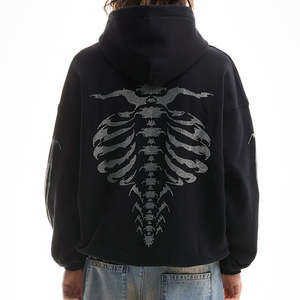 Nueva Sudadera con capucha de diamantes de imitación para hombre al por mayor 100% algodón sudaderas con capucha de diamantes de imitación para hombre hechas por Isha Industry - Product Image 2