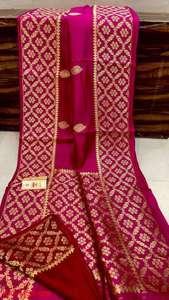 Saris en soie de brocart sur mesure dans une gamme de couleurs assorties, idéaux pour la revente par les créateurs de vêtements et adaptés à la revente - Product Image 4