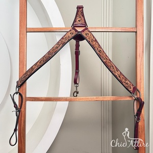 โรดีโออานม้าคอหนังแบบตะวันตกดีไซน์แกะสลักลายดอกไม้วินเทจสินค้าใหม่ - Product Image 1