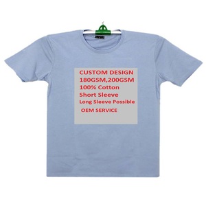 T-shirt uni OEM T-shirt en coton et polyester avec impression de logo personnalisé privé T-shirt à col rond de couleur unie prix de gros bon marché - Product Image 6