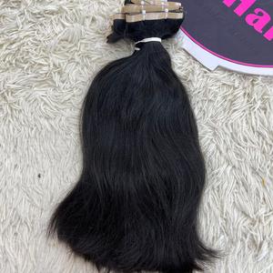 Extensiones de cabello virgen de cinta recta natural más vendidas para mujeres negras Cabello humano de alta calidad de Vietnam - Product Image 2