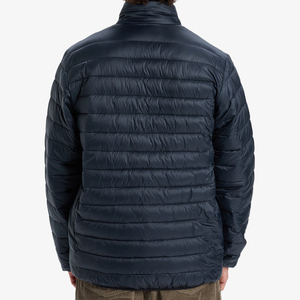 Veste d'hiver pour homme respirante, écologique, coupe-vent, en nylon enduit personnalisé, matelassée à bulles, avec col montant brillant et capuche amovible - Product Image 3