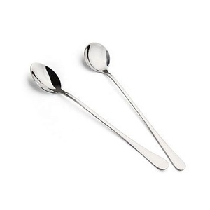 Nouveau ensemble de service à salade réutilisable à long manche ensemble de salade poli argent cuillères de bonne qualité avec long manche - Product Image 1