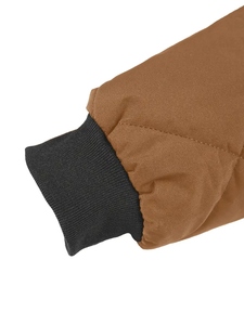 Veste matelassée décontractée OEM pour hommes, manteau chaud d'hiver en tissu de toile de haute qualité personnalisé, style High Street - Product Image 3