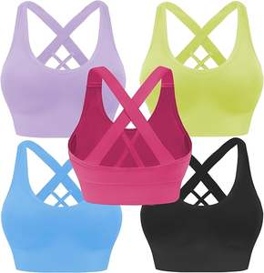 Soutien-gorge de sport pour femmes de qualité supérieure, ultra confortable et respirant, avec logo frontal, soutien moyen pour la course à pied, le yoga et l'entraînement - Product Image 2