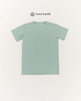 T-shirt écologique pour le monde durable avec du Polyester recyclé et du coton provenant de la Production de déchets dans mon usine