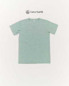 เสื้อยืดทรงหลวม ผลิตจากเส้นใยโพลีเอสเตอร์รีไซเคิลและผ้าฝ้ายผสม ผลิตจากเศษวัสดุจากการผลิตของโรงงานของฉัน - Product Image 2