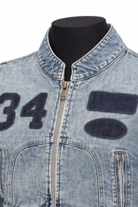 Women's 2025 Spring Summer Autumn New Women Cropped Denim Jacket Zip Up Patchwork Short <b>Jean</b> Jacket - Product Image 6