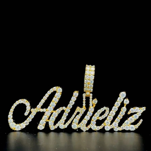 Personalized Sterling <b>Silver</b> Moissanite Bling Letter Chain Street Style <b>Initial</b> Pendant Fine Pendants And Charms <b>Necklace</b> - Product Image 1