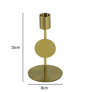 Juego Moderno de 3 Portavelas Metálicos de Estilo Minimalista con Acabado Dorado, Perfecto para Decoración de Mesa, Ambiente de Dormitorio y Exhibición en el Hogar - Product Image 2