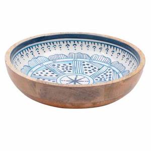 Vajilla decorativa, platos para servir alimentos, cuenco portátil, acabado esmaltado, cuenco de madera, cuenco para servir en el hogar y el Hotel - Product Image 1