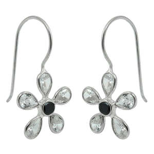 Joyería elegante de diseño simple blanco-negro CZ en 925 joyería Bohemia fina de plata de ley sólida disponible a un precio razonable - Product Image 3