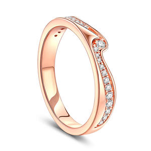 Bague Jeulia en argent sterling plaqué or - Design géométrique romantique vague de mer - Product Image 2