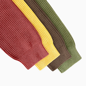 Vêtements personnalisés en gros Vintage pull unisexe à manches longues surdimensionné poids lourd col rond tricoté lavé chaud pull en tricot - Product Image 6