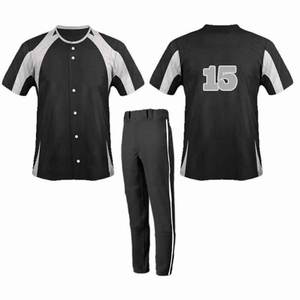 2025 nuevo diseño personalizado uniforme de Béisbol Juvenil tela de poliéster de alta calidad transpirable conjunto de 2 botones - Product Image 2