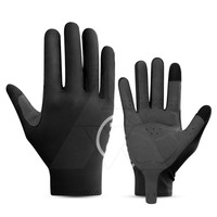 Guantes de Ciclismo de Montaña de Cuero de Alta Calidad con Capacidad de Pantalla Táctil, Resistentes al Desgaste para las Cuatro Estaciones, Guantes de Carreras Unisex para Exteriores