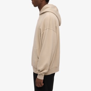Sudadera con capucha de hombre pesado con bordado en blanco de alta calidad 2025, jersey con estampado de logotipo personalizado de gran tamaño, sudaderas con capucha personalizadas de algodón para hombre - Product Image 4
