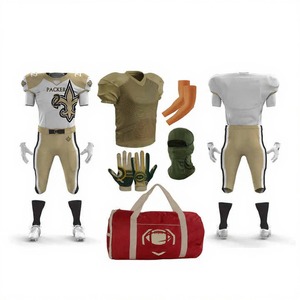 Forfait de football américain personnalisé Premium Youth Training Wear Uniformes Gants Balaclava Compression Shirts Accessoires - Product Image 1