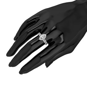 Anillo de Bodas de Oro Blanco y Amarillo de 9K para Mujer, 1 Quilate, Claridad VS, Color EF, Diamante Cultivado en Laboratorio, Certificado IGI, Lujoso y Personalizable - Product Image 3