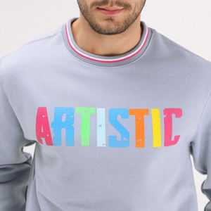 Sweat-shirt thermique pour homme en coton épais à col ras du cou et épaules tombantes, avec logo personnalisé, motif uni, en tissu polaire, couleurs variées - Product Image 4