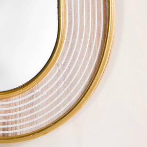 Professional 2024 Handmade <b>Hanging</b> Wall <b>Mirror</b> Metal Framed With Gold Finished for Hotel Restaurants Bathroom Makeup - Product Image 5