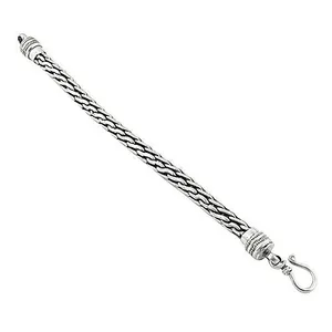 925 Silver Braided Chain <b>Bracelet</b> with Rose Gold & Zircon Stylish Women's Daily Wear Accessory for Parties Weddings Gifts - Product Image 1