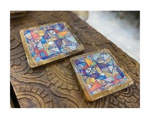 Plateau en bois de matériel d'incrustation d'os personnalisable de vente chaude pour le mariage à la maison disponible en différentes tailles commande minimum 20 pièces - Product Image 5