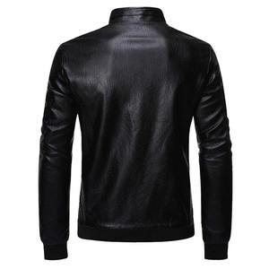 Chaqueta de cuero informal clásica para hombre con cierre de cremallera Forro suave Actitud audaz Listo para el invierno Impermeable y transpirable Durable - Product Image 4