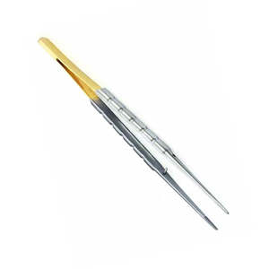 Micro Castroviejo, fórceps de atado, instrumentos quirúrgicos dentales de medio oro para cirugía menor, procedimientos oculares, electricidad de acero metálico - Product Image 4