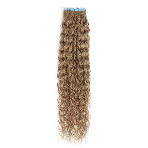 ผมต่อแบบเทป เรมี่ อินเดียน ฮิวแมนแฮร์ ตรง สีบลอนด์ธรรมชาติ # 16 20 นิ้ว - Product Image 1