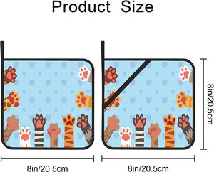 Hot Pads for Kitchen With Hanging Loop, Happy Holiday Plaid Backdrop <b>Pot</b> <b>Holder</b> Oven Hot Pad Washable Potholders for Cooking OEM - Product Image 2