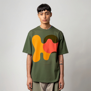 Heavyweight 250GSM Printing Vintage <b>T</b>-<b>Shirt</b> 100% Cotton Drop Shoulder Oversize Casual Loose Fit with Custom Logo Printing - Product Image 1
