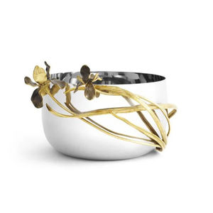 Texture martelée plaqué argent ustensiles de cuisine d'hôtel et utilisation de la restauration fruits bol profond disponible à bas prix - Product Image 4