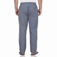 Pantalon de pyjama décontracté pour homme en toile tissée, coupe droite, à carreaux, élastique, pour dormir et se promener