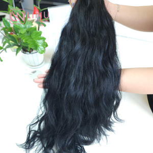 Bon produit Extensions de cheveux humains en vrac lisses Perruques naturelles de couleur personnalisée pour les femmes noires Cheveux vietnamiens bruts du Vietnam - Product Image 4